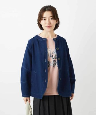 セットアップ対応］二重織ガーゼデニム製品染めブルゾン | GIANNI LO