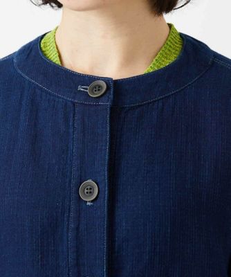 セットアップ対応］二重織ガーゼデニム製品染めブルゾン | GIANNI LO