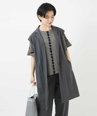 カノコ編みロングジレ