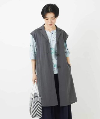 カノコ編みロングジレ
