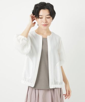 メッシュシアーショート丈ブルゾン | GIANNI LO GIUDICE(Women/小さい