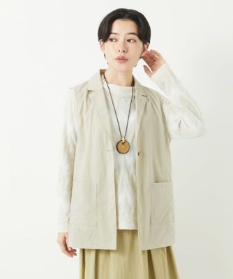 ＜GIANNI LO GIUDICE(Women/小さいサイズ)＞ナイロンストレッチテーラードカラージレ