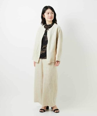 セットアップ対応］リネンステッチストライプジャケット | GIANNI LO