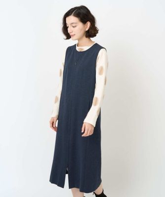 GIANNI LO GIUDICE(Women/小さいサイズ)/ジャンニロジュディチェ [セットアップ対応]デニムジャージージャンパースカート 57ネイビー 【三越伊勢丹/公式】