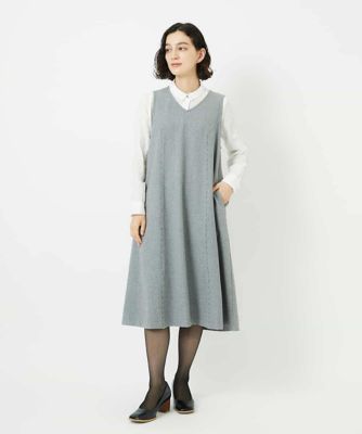 試着のみ】23区S ガンクラブチェック ワンピース ジャンパースカート