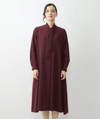 ボウタイフレアワンピース