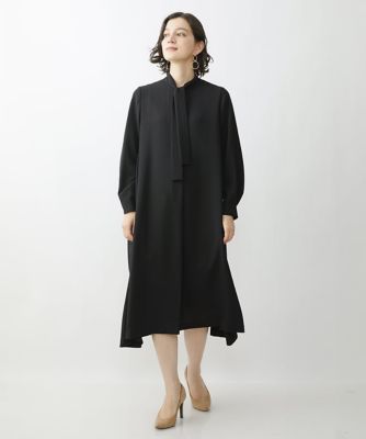ボウタイフレアワンピース