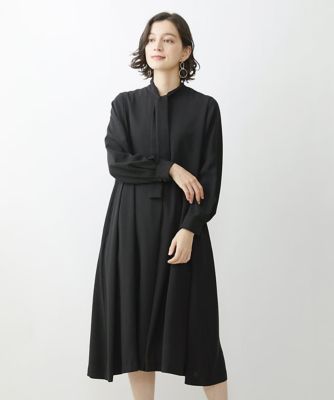 ボウタイフレアワンピース