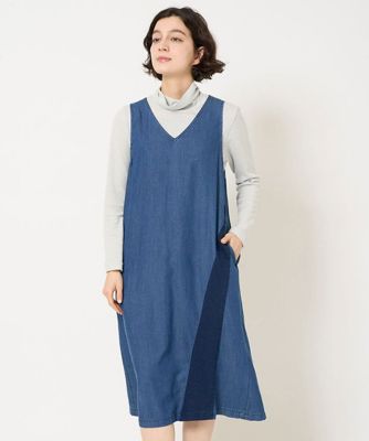 フリクションデニムジャンパースカート