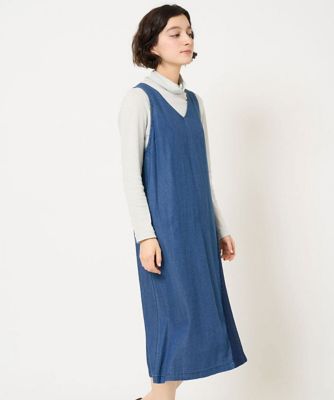 フリクションデニムジャンパースカート