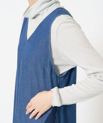 フリクションデニムジャンパースカート