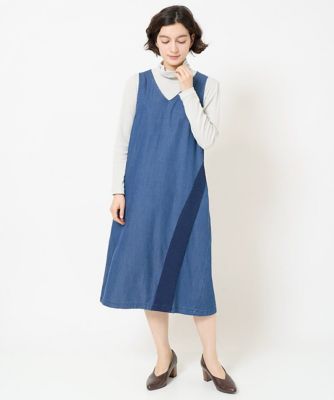 フリクションデニムジャンパースカート