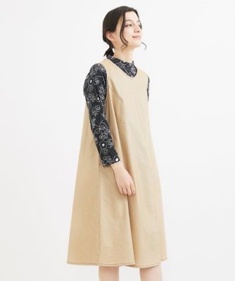 ［セットアップ対応］デニムライクストレッチジャンパースカート