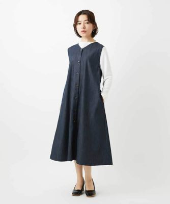 M'S GRACY 未使用タグ付きデニムシフォンジャンバースカート セットアップ対応］デニムライクジャンパースカート | GIANNI LO