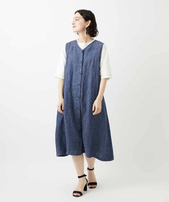 デニム調リネンジャンパースカート | GIANNI LO GIUDICE(Women/小さい