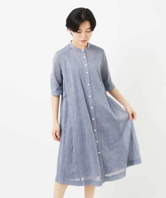 GIANNI LO GIUDICE(Women/小さいサイズ)/ジャンニロジュディチェ 先染めボイルワッシャーワンピース