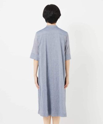 先染めボイルワッシャーワンピース