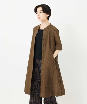 先染めボイルワッシャーワンピース