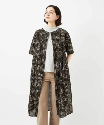 ＜GIANNI LO GIUDICE(Women/小さいサイズ)＞［日本製］ミラクルウェーブブロックプリントワンピース