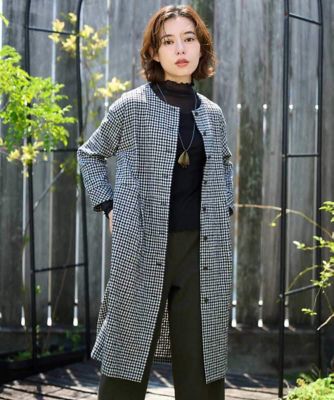 日本製］コットンウールギンガムチェックシャツワンピース | GIANNI LO