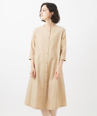 コットンタイプライター前開きワンピース