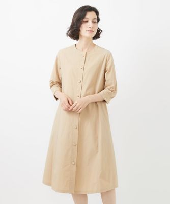 コットンタイプライター前開きワンピース