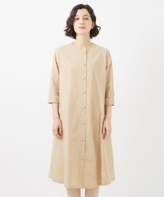 コットンタイプライター前開きワンピース