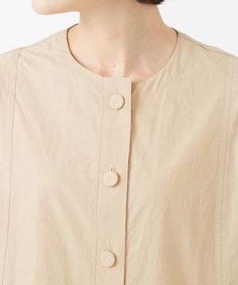 コットンタイプライター前開きワンピース