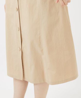 コットンタイプライター前開きワンピース