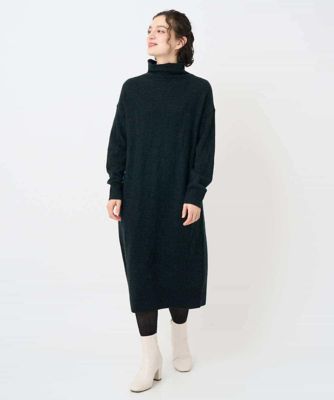 GIANNI LO GIUDICE(Women/小さいサイズ)/ジャンニロジュディチェ [セットアップ対応]エキストラファインメリノウールニットワンピース 35ダークグリーン ワンピース・ドレス【三越伊勢丹/公式】