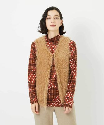 ＜GIANNI LO GIUDICE(Women/小さいサイズ)＞フェザーヤーンニットベスト
