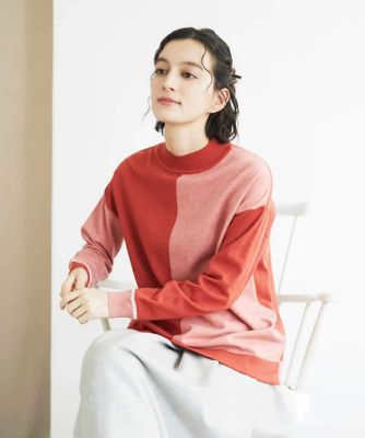 ＜GIANNI LO GIUDICE(Women/小さいサイズ)＞バイカラーニット