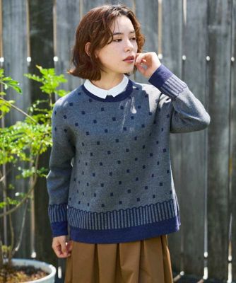 【良品】25年 8.2万 パトゥ ロゴジャガードニットトップ S 伊勢丹新宿限定 トライバルジャカードニット | GIANNI LO GIUDICE(Women/小さいサイズ