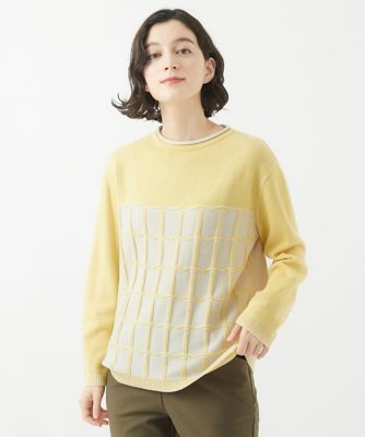 GIANNI LO GIUDICE(Women/小さいサイズ)/ジャンニロジュディチェ ウェーブポールウール混ニットプルーバー