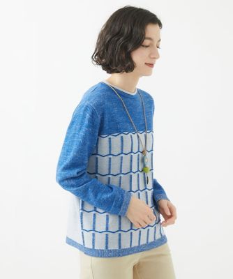 ウェーブポールウール混ニットプルーバー | GIANNI LO GIUDICE(Women