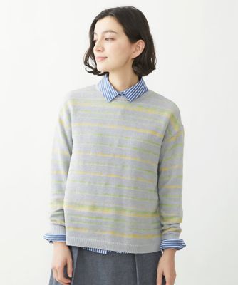 GIANNI LO GIUDICE / ジャンニ・ロ・ジュディチェ [洗える]メンギマボーダーニット メンギマボーダーニット | GIANNI LO GIUDICE(Women/小さい
