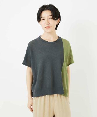 ＜GIANNI LO GIUDICE(Women/小さいサイズ)＞バイカラーニットプルオーバー