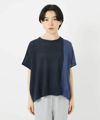 バイカラーニットプルオーバー