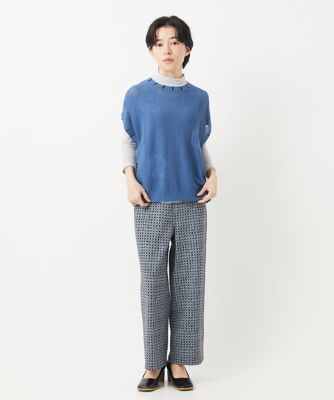 アイレットフラワーニットベスト
