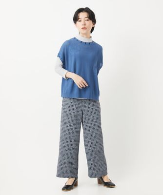 アイレットフラワーニットベスト