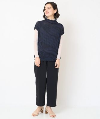 GIANNI LO GIUDICE / ジャンニ・ロ・ジュディチェ [洗える]ウェーブプレーティング刺繍ニット 洗える]ウェーブプレーティング刺繍ニット(ニット・セーター