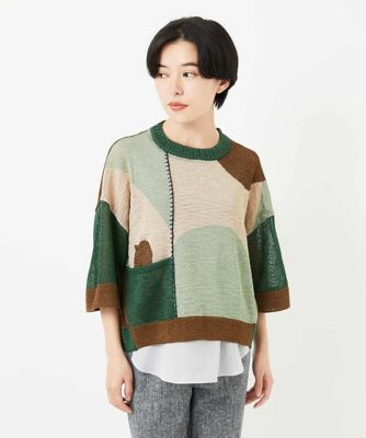 透かし柄インターシャプルオーバーニット | GIANNI LO GIUDICE