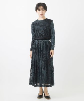 シースルーフロッキースカート