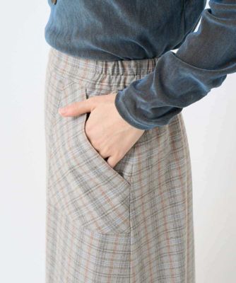 レーヨン混ストレッチチェックスカート | GIANNI LO GIUDICE(Women
