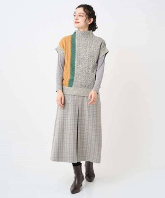 レーヨン混ストレッチチェックスカート | GIANNI LO GIUDICE(Women