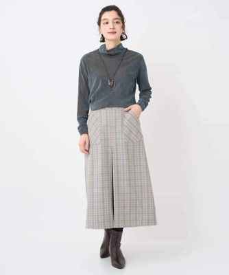 レーヨン混ストレッチチェックスカート | GIANNI LO GIUDICE(Women