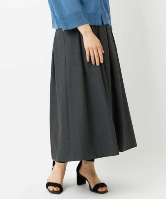 theory luxe LONTANA FROST STRETCHフレアスカート アウトファーストタックフレア スカート（ピンヘッド柄） | GIANNI LO