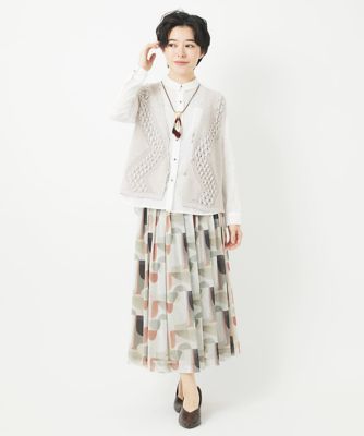 ［日本製］サモーラチュールプリントスカート