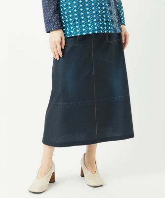 ＜GIANNI LO GIUDICE(Women/小さいサイズ)＞［リバーシブル］デニムペイズリープリントスカート