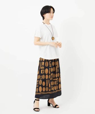 コーヒービーンズプリントスカート